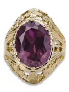 Vintage Ring Amethyst 14K Yellow gold vrc031y